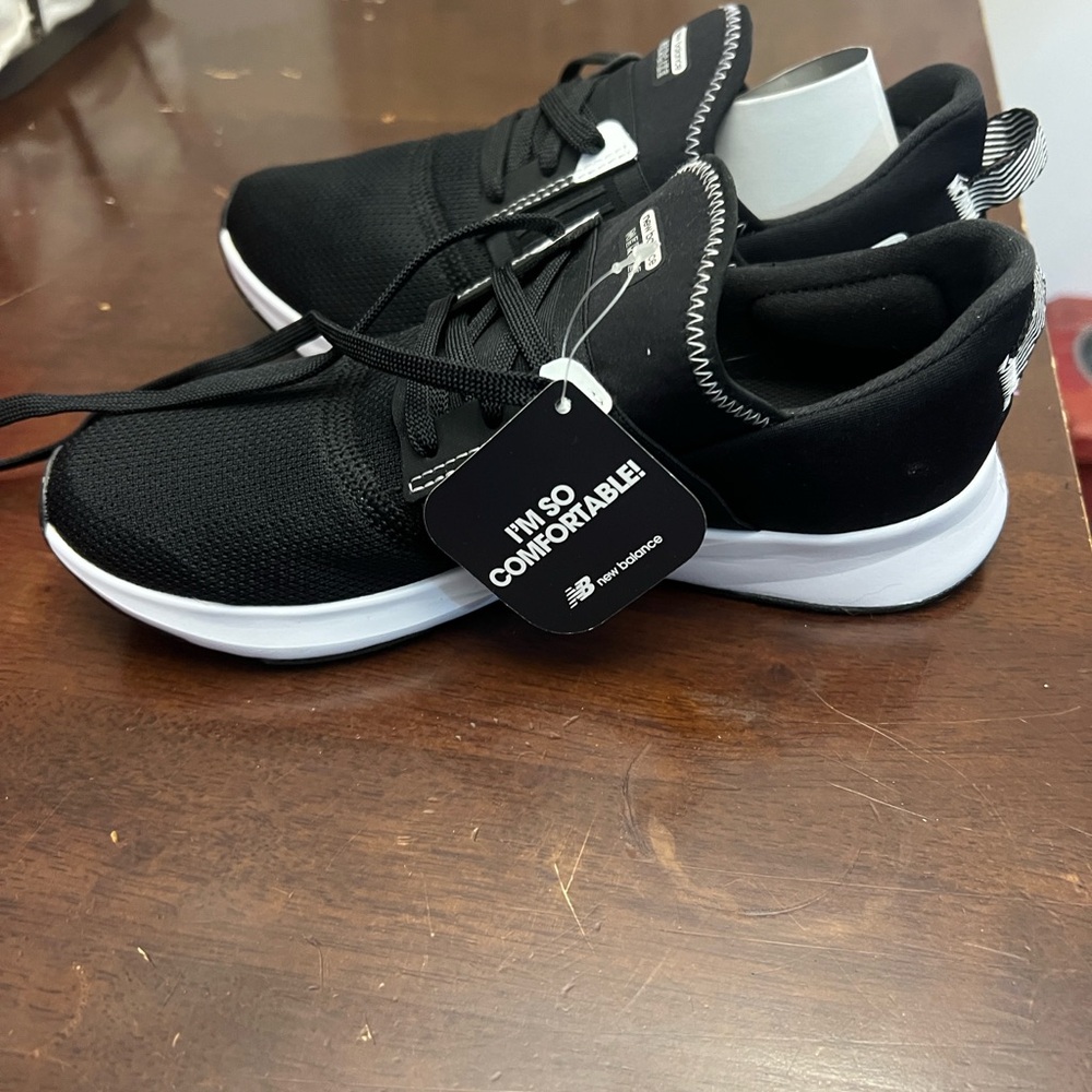New Balance Black and White Nergize Trainer Shoes
